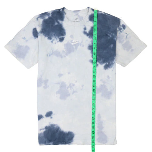 Nike Men's Blue Tie-Dye Loose Fit Cotton T-Shirt Size S - Image 2