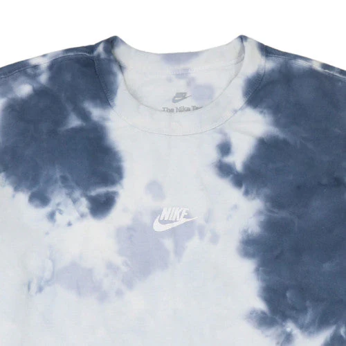 Nike Men's Blue Tie-Dye Loose Fit Cotton T-Shirt Size S - Image 7