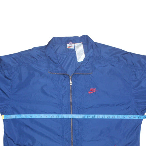 Nike Men's Blue Track Jacket L Nylon Windbreaker Sportswear - Image 2