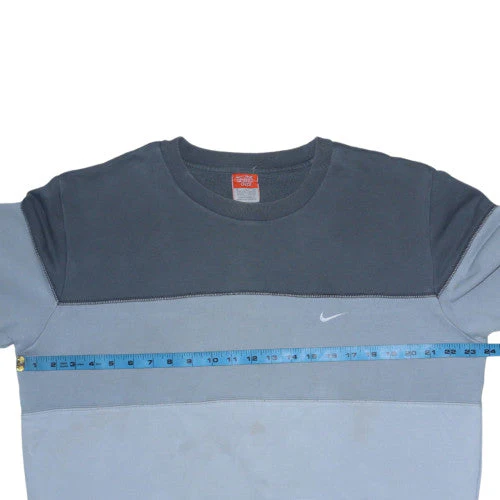 Nike Men's Blue XL Pullover Striped Crew Neck Sweatshirt - Image 2