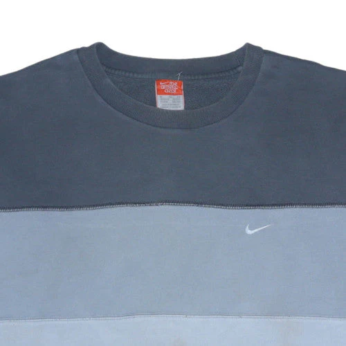 Nike Men's Blue XL Pullover Striped Crew Neck Sweatshirt - Image 8