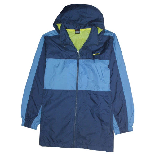 Nike Mens Blue XL Windbreaker Jacket Lightweight Hooded Sportswear