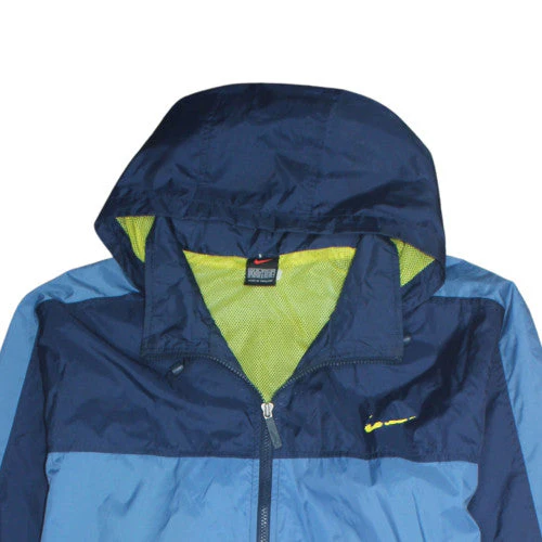 Nike Mens Blue XL Windbreaker Jacket Lightweight Hooded Sportswear - Image 7