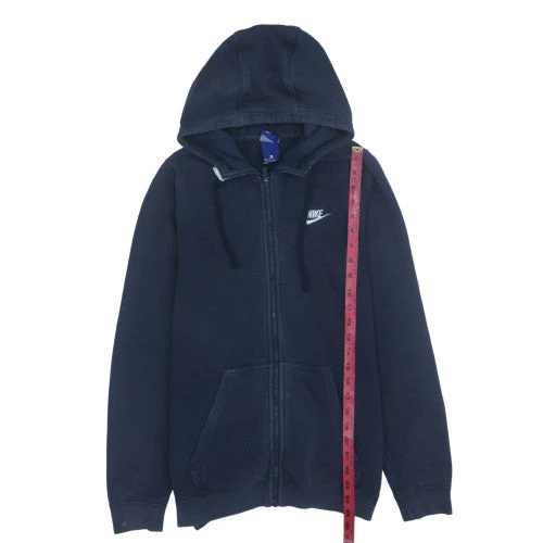 Nike Mens Blue XS Full Zip Hoodie Sweatshirt Lightweight Fleece - Image 2