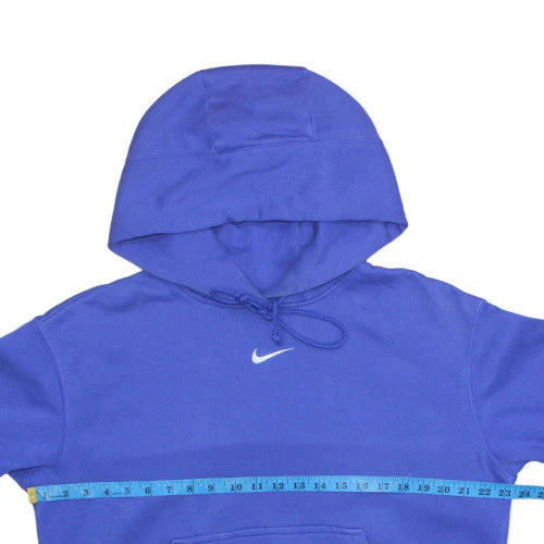 Nike Men's Blue XS Pullover Hoodie Cotton Blend Logo Sweatshirt - Image 2