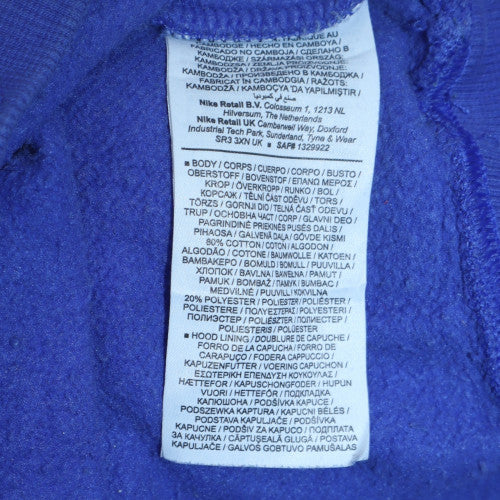 Nike Men's Blue XS Pullover Hoodie Cotton Blend Logo Sweatshirt - Image 6