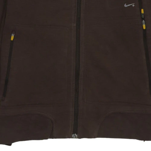 Nike Men's Brown Full Zip Fleece Hoodie Size M - Image 8