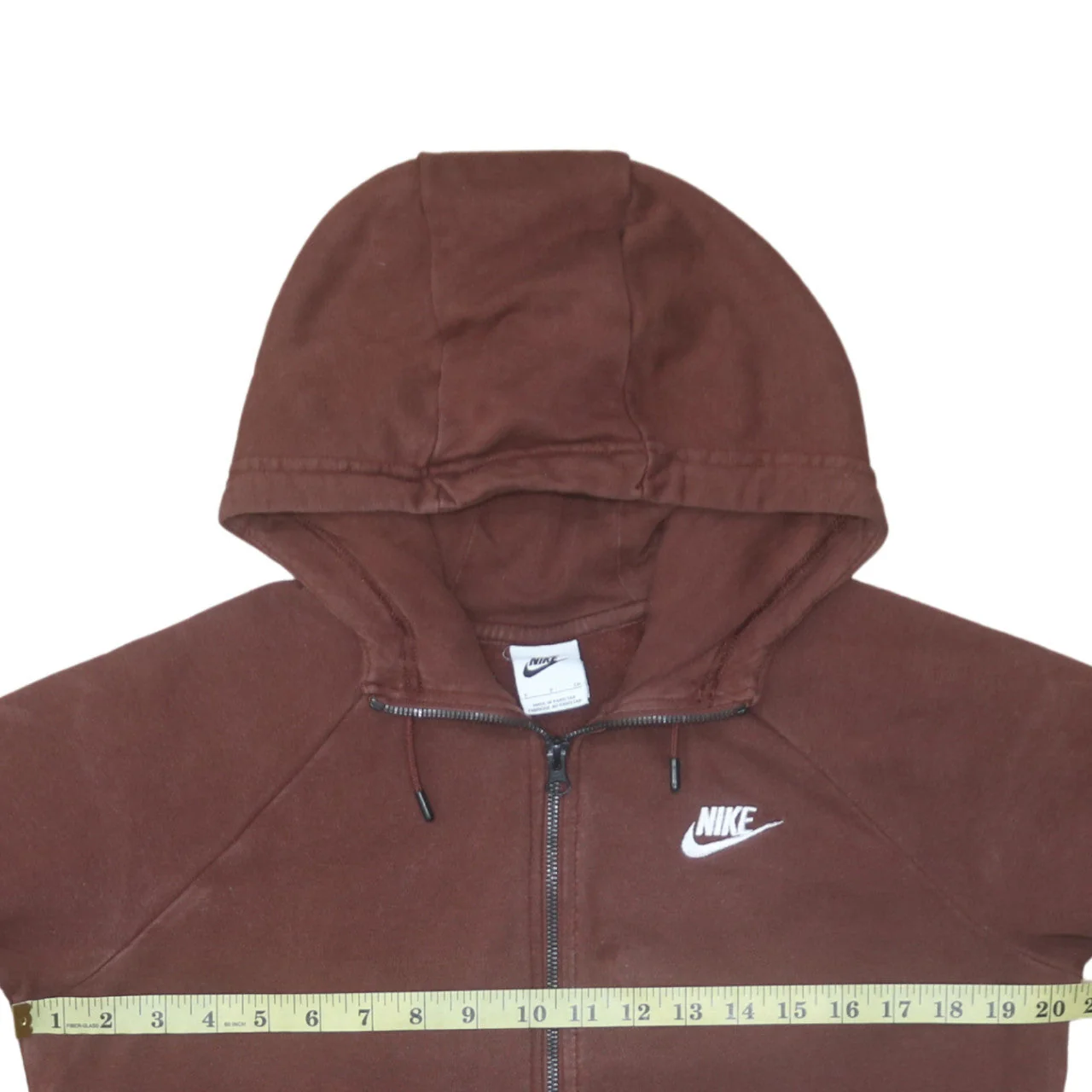 Nike Men's Brown Full Zip Hoodie Size S Fleece Pullover - Image 2