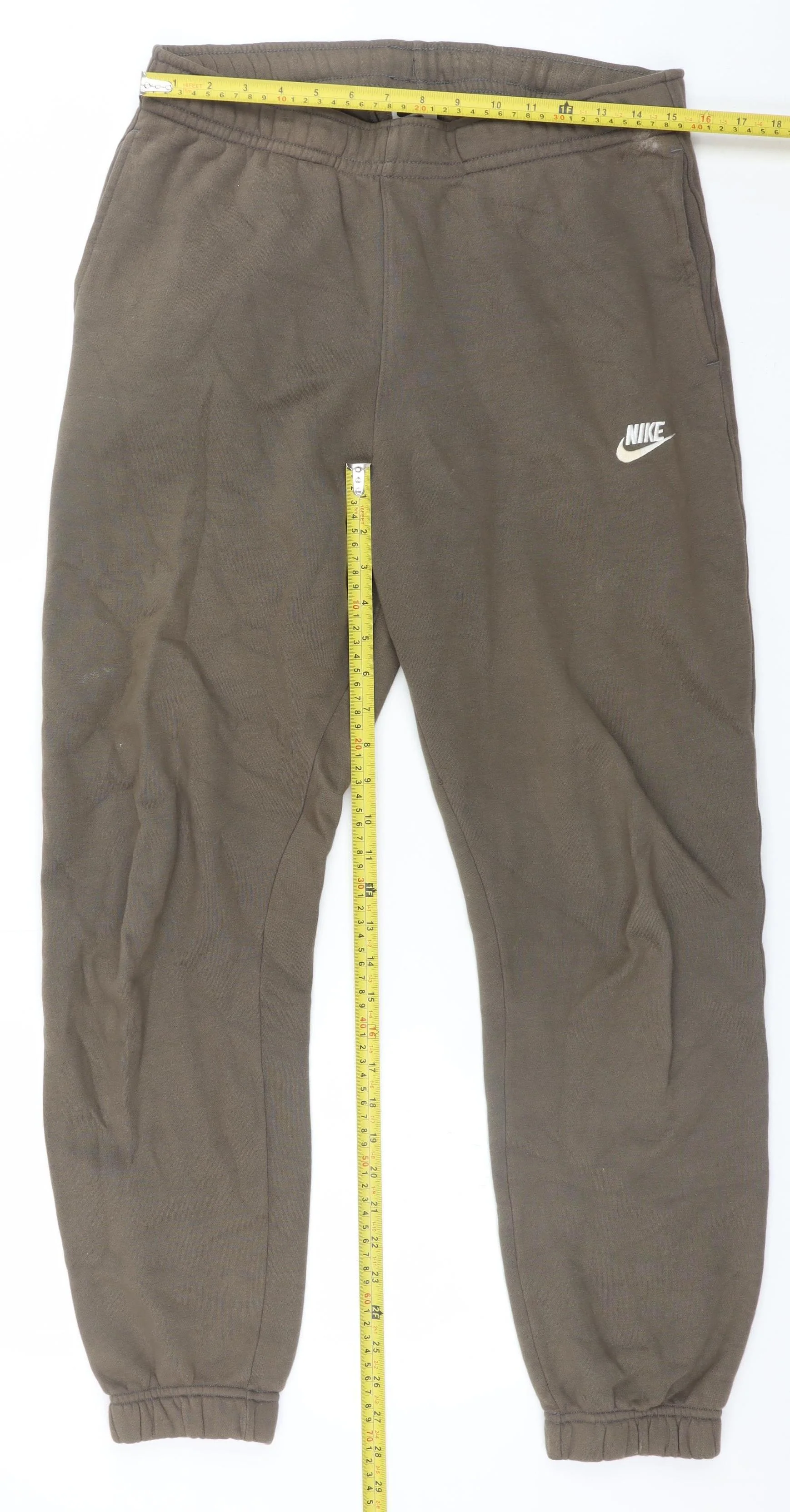 Nike Men's Brown Jogger Sweatpants Size M Elastic Waist Tapered Fit - Image 2