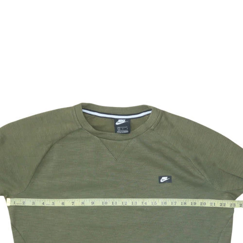 Nike Men's Green Crew Neck Pullover Sweatshirt L Regular Fit - Image 2