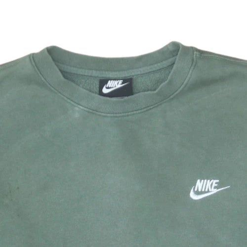 Nike Men's Green Crew Neck Pullover Sweatshirt M Cotton Blend - Image 8