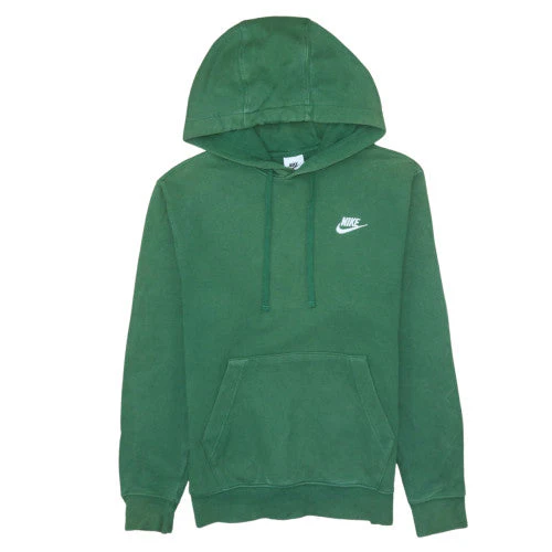 Nike Mens Green Pullover Fleece Hoodie XS Regular Fit Sports Style