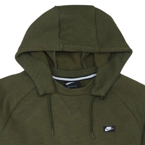 Nike Men's Green Pullover Hoodie M Regular Fit Cotton Blend - Image 7