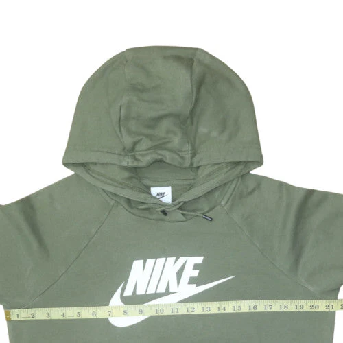 Nike Men's Green Pullover Hoodie S Fleece Graphic Logo Sportswear - Image 2