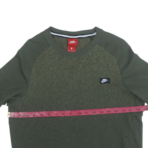 Nike Men's Green Small Pullover Crew Neck Sweatshirt - Image 3