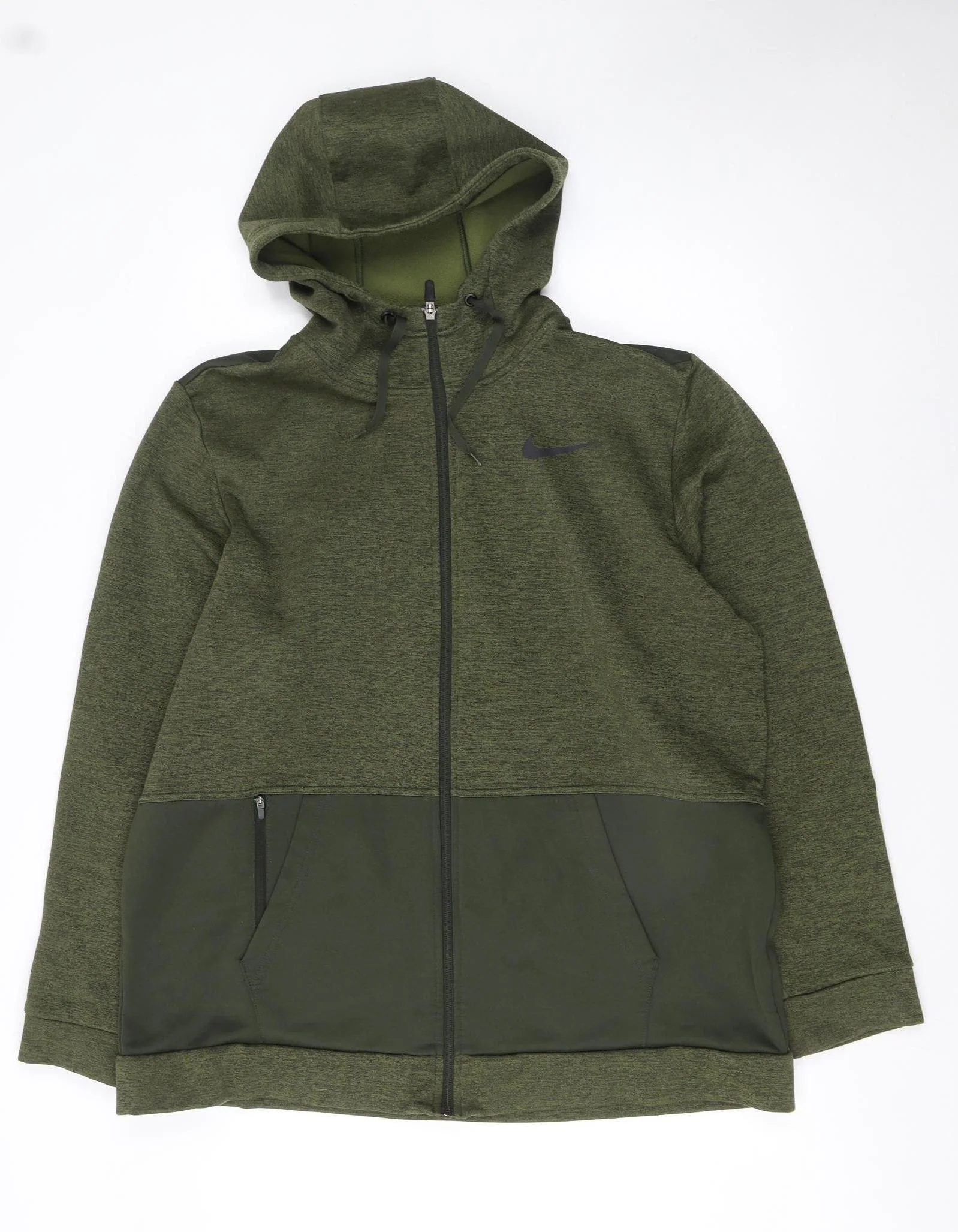 Nike Men's Green XL Full Zip Therma-Fit Hoodie
