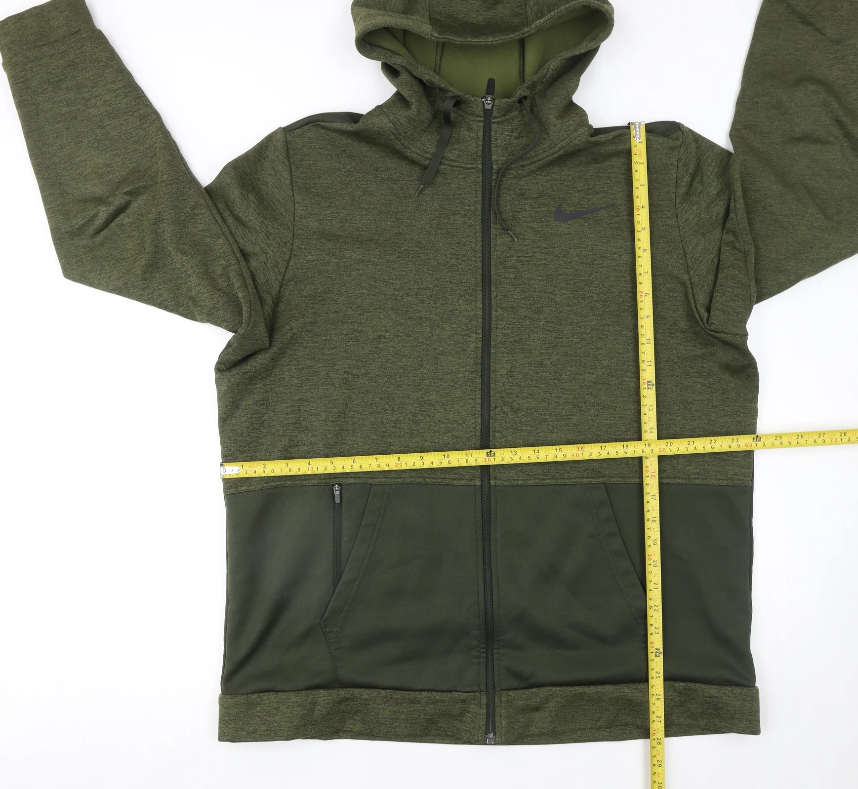 Nike Men's Green XL Full Zip Therma-Fit Hoodie - Image 2