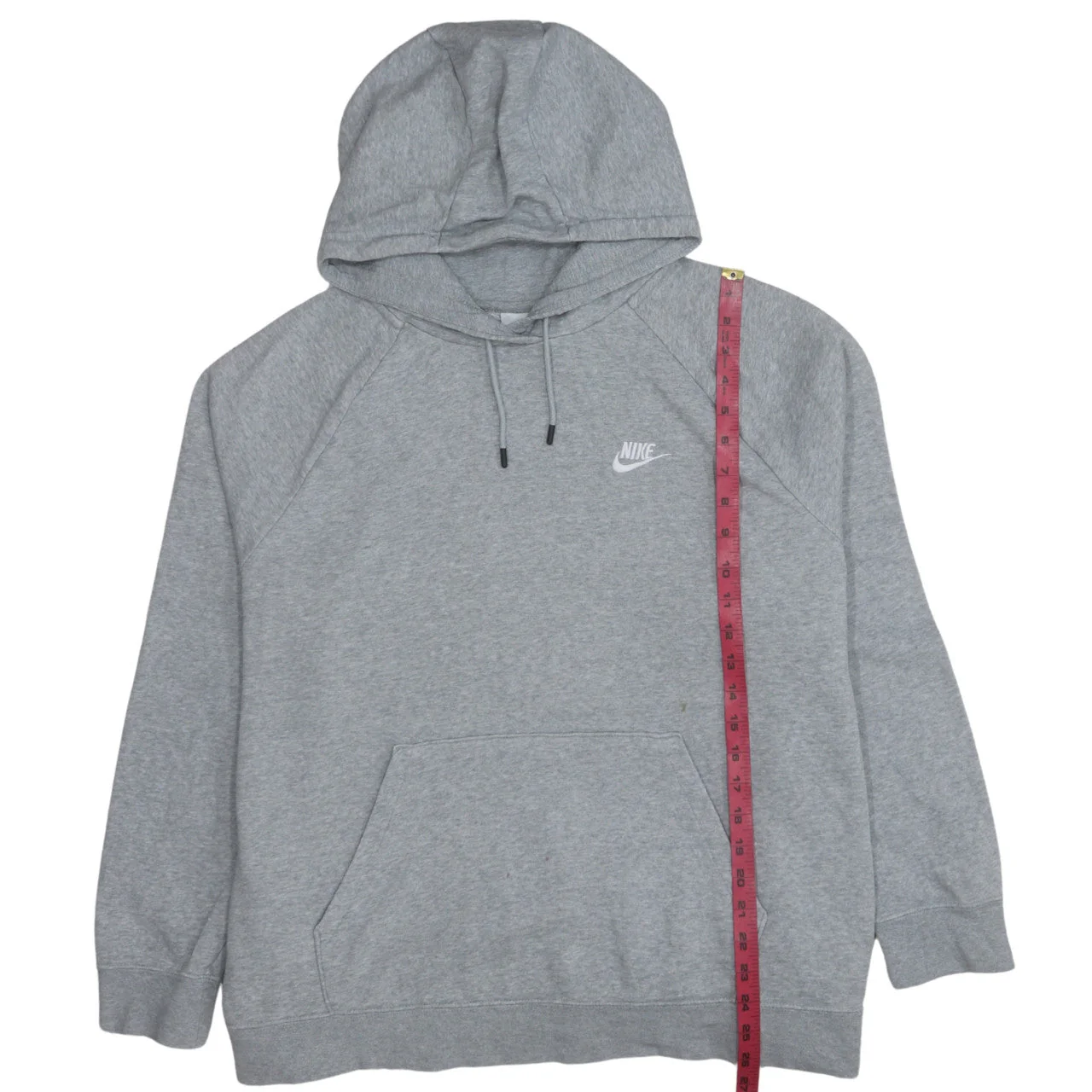 Nike Men's Grey 2XL Pullover Hoodie Classic Logo Cotton Blend - Image 3