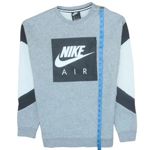 Nike Men's Grey Air Logo Pullover Sweatshirt Size S - Image 3