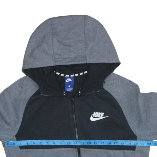 Nike Men's Grey & Black Full Zip Hoodie M Hooded Sweatshirt - Image 3