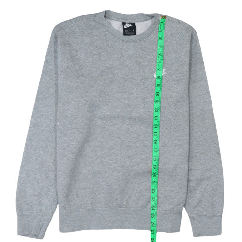 Nike Men's Grey Crew Neck Cotton Blend Pullover Sweatshirt M - Image 3