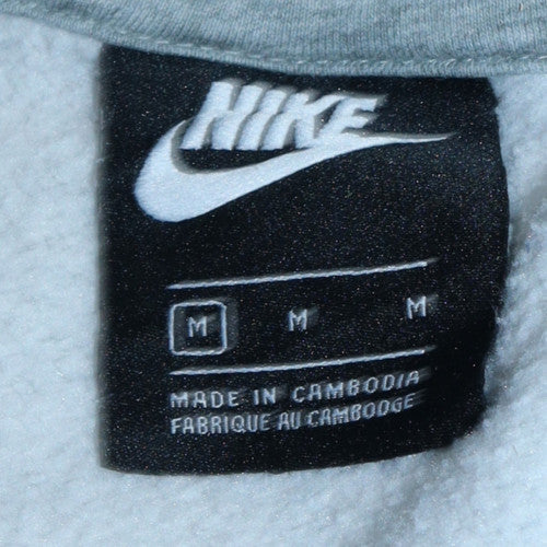 Nike Men's Grey Crew Neck Cotton Blend Pullover Sweatshirt M - Image 5