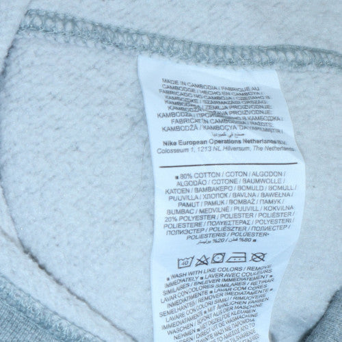 Nike Men's Grey Crew Neck Cotton Blend Pullover Sweatshirt M - Image 6