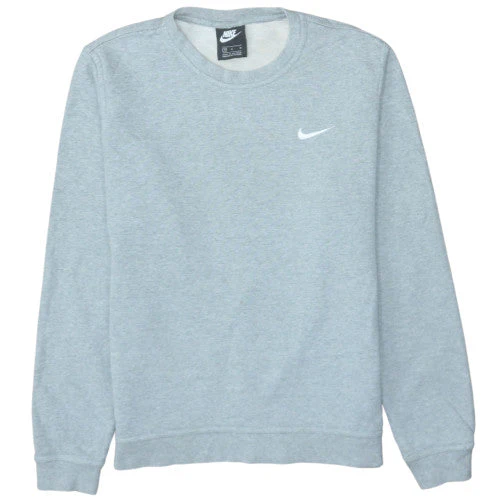 Nike Men's Grey Crew Neck Cotton Pullover Sweatshirt M