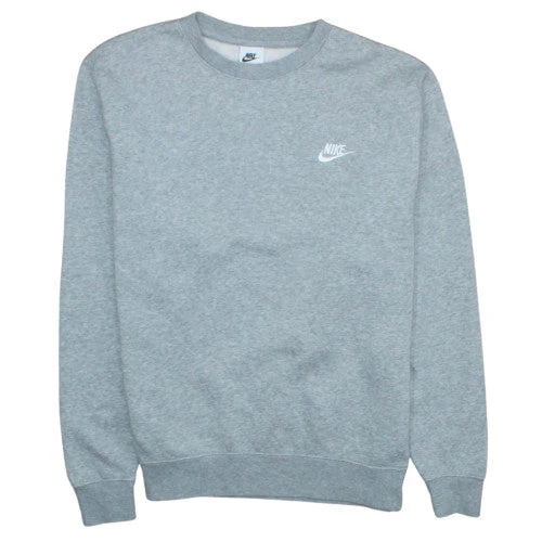 Nike Men's Grey Crew Neck Pullover Sweatshirt M Regular Fit