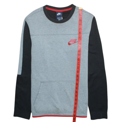 Nike Men's Grey Crew Neck Pullover Sweatshirt S Sports Style - Image 2