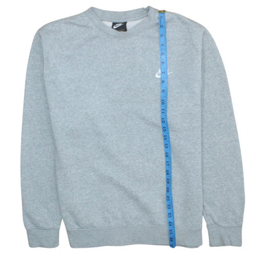 Nike Men's Grey Crew Neck Sweatshirt L Classic Fleece Pullover - Image 3