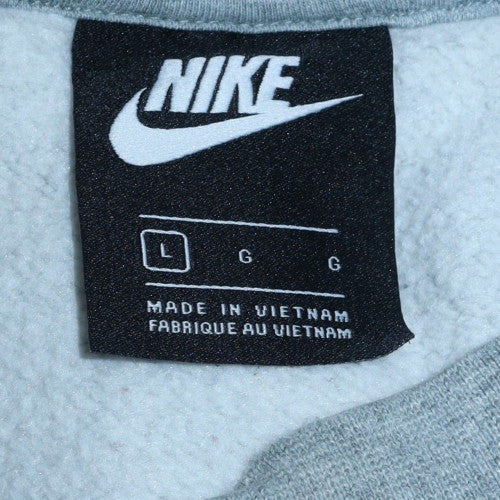 Nike Men's Grey Crew Neck Sweatshirt L Classic Fleece Pullover - Image 5