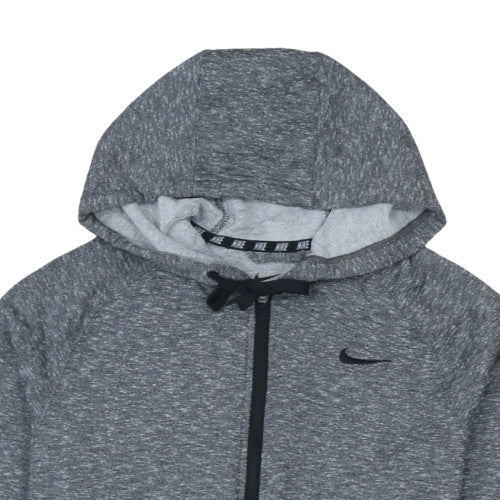 Nike Men's Grey Dri-FIT Full Zip Hoodie Size L Sportswear - Image 7