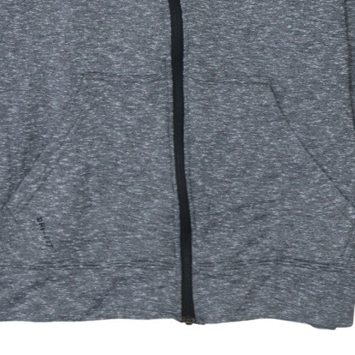 Nike Men's Grey Dri-FIT Full Zip Hoodie Size L Sportswear - Image 8