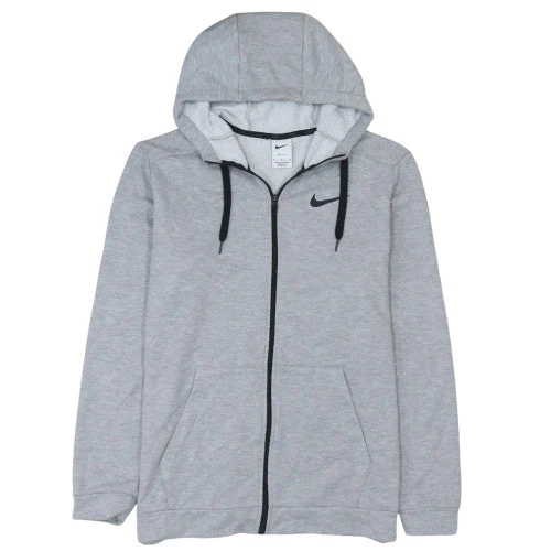 Nike Men's Grey Dri-FIT Full Zip Hoodie Size M