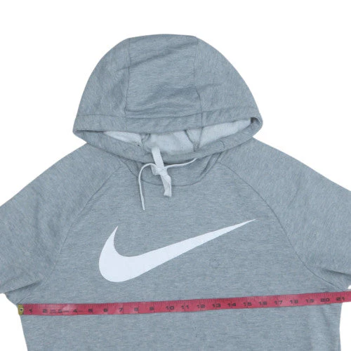 Nike Men's Grey Dri-Fit Logo Pullover Hoodie Size M - Image 3