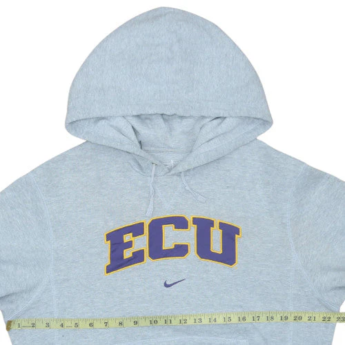 Nike Men's Grey ECU Logo Pullover Hoodie Size S - Image 2
