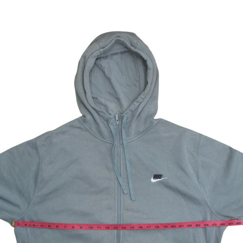 Nike Mens Grey Full Zip Hooded Fleece Hoodie XL - Image 2