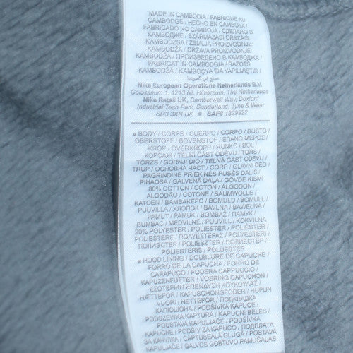 Nike Mens Grey Full Zip Hooded Fleece Hoodie XL - Image 6