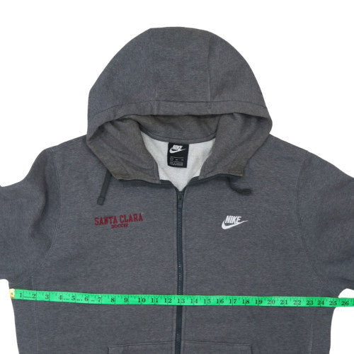 Nike Men's Grey Full Zip Hooded Sweatshirt XL Santa Clara Logo - Image 2