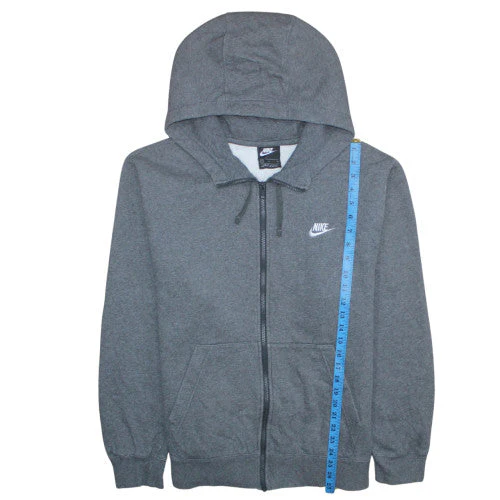 Nike Men's Grey Full Zip Hoodie L Fleece Classic Sweatshirt - Image 2