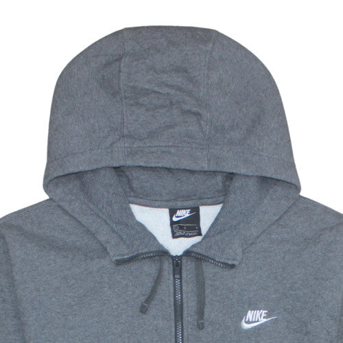 Nike Men's Grey Full Zip Hoodie L Fleece Classic Sweatshirt - Image 8
