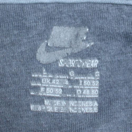Nike Mens Grey Full Zip Hoodie L Sportswear Fleece Sweatshirt - Image 6