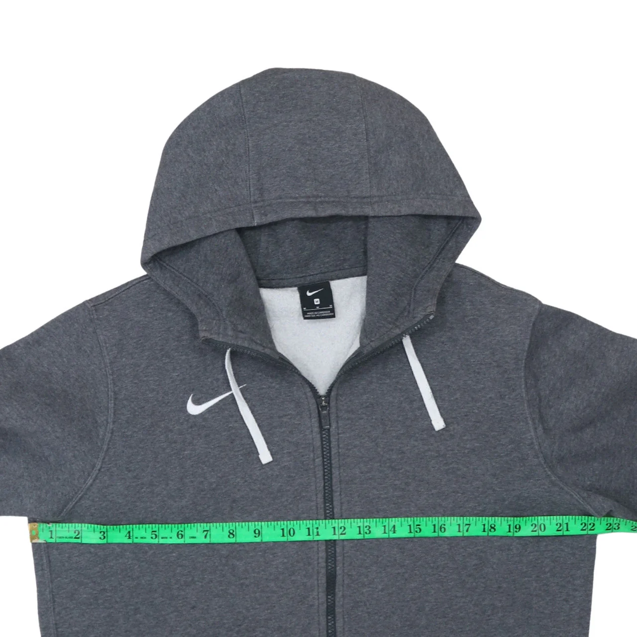 Nike Men's Grey Full Zip Hoodie M Fleece Sportswear Sweatshirt - Image 2
