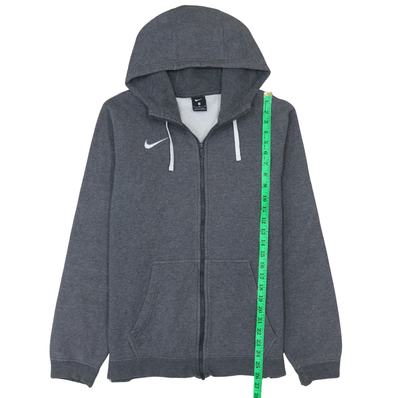 Nike Men's Grey Full Zip Hoodie M Fleece Sportswear Sweatshirt - Image 3