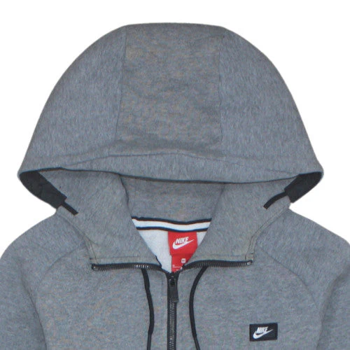 Nike Men's Grey Full Zip Hoodie M Regular Fit Fleece - Image 8