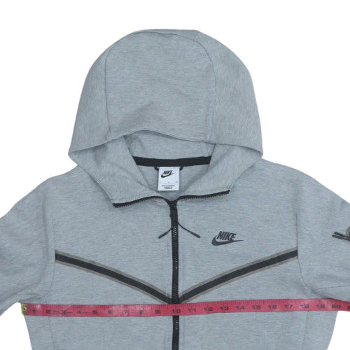 Nike Men's Grey Full Zip Hoodie Size S Lightweight Sportswear - Image 2