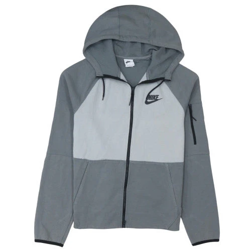 Nike Men's Grey Full Zip Hoodie Size S Lightweight Sportswear