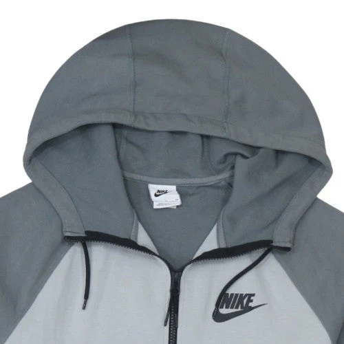 Nike Men's Grey Full Zip Hoodie Size S Lightweight Sportswear - Image 7