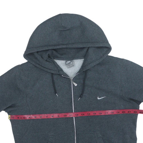 Nike Men's Grey Full Zip Hoodie Sweatshirt M Fleece Lined - Image 3